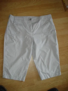 BHS LIGHT GREY COTTON ELASTIC WAIST POCKETS PULL ON UK 16 EU 44 - Picture 1 of 9