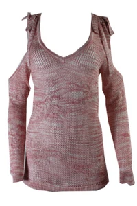 Inc International Concepts Pink Sheer Off-The-Shoulder Sweater L - Picture 1 of 3