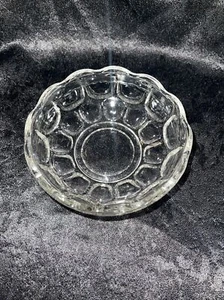 VINTAGE FEDERAL GLASS YORKTOWN CLEAR COLONIAL THUMBPRINT Bowl - Picture 1 of 7