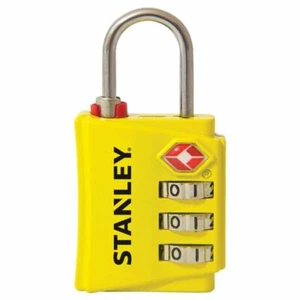 Stanley 30mm Yellow TravelMax TSA Padlock - Picture 1 of 1