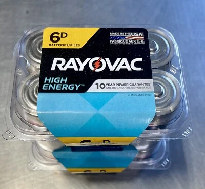 Baterías Rayovac High Energy D 10 años de garantía de energía **PAQUETE DE 12** Foto 1 de 2