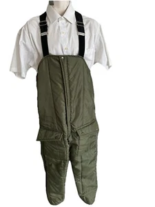 Walls Overalls Snow Pants Bibs Army Green Fully Insulated Straps Zip 38-40 L - Picture 1 of 19