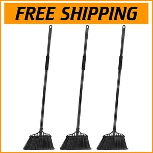 All-Black 3-Pack Industrial Broom - Indoor & Outdoor Cleaning Tool - Picture 1 of 10