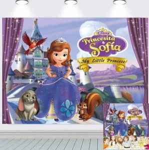 Sofia Princess Happy Birthday Backdrop Banner Vinyl Girls Party Decor 7x5ft - Picture 1 of 7
