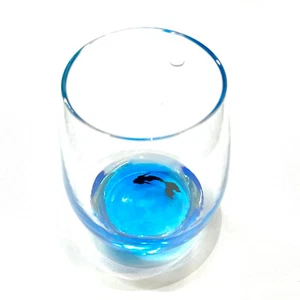 Beach Resin Mermaid 15 oz. Stemless Wine Glass - New - Mermaid Wine Glass - Picture 1 of 1