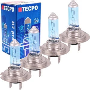 4x TECPO H7 BIRNE XENON OPTIK PREMIUM WEIß GLÜHBIRNE 12V 55W PX26d HALOGEN LAMPE - Bild 1 von 4