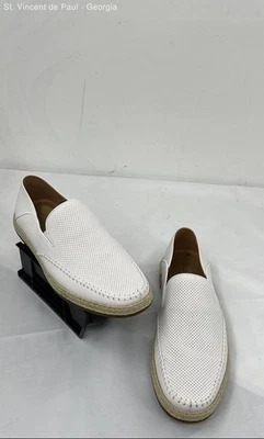 Alpargata para hombre Steve Madden Caydenn cuero blanco roto sin cordones talla 9,5 M EXCELENTE Foto 1 de 4