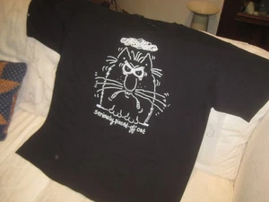 Black T-shirt "Seriously Pissed-off Cat" by Premium Screen Stars size XL - Picture 1 of 1