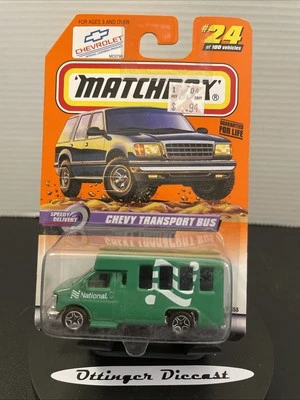 * MATCHBOX #24 CHEVY TRANSPORT BUS National Speedy Delivery 1998 Diecast - Image 1 of 4