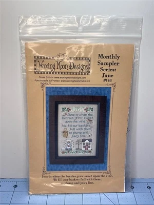 WAXING MOON DESIGNS Counted Cross Stitch Leaflet MONTHLY SAMPLER SERIES JUNE 143 - Image 1 of 2