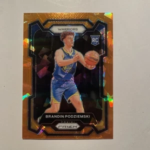 2023-24 Panini Prizm Brandin Podziemski #147 Rookie Orange Cracked Ice - Picture 1 of 2