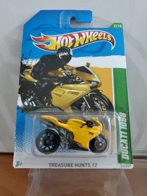 Hot Wheels 2012 Treaure Hunt #2/15 Ducati 1098 motocicleta amarilla Foto 1 de 4