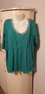 Pretty Ladies plus size green top, Joe Brown's, UK Brand. UK Sz 26 ?AU 24 BNWT - Picture 1 of 3
