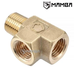 Brass Turbo Adapter Fitting Street Tee 1/4 BSP Male to 1/4 BSP Female (50 pcs) - Picture 1 of 10