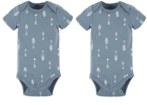 Modern Moments by Gerber Baby Junge Kurzarm Strampler Body (0-3M) 2er Pack - Bild 1 von 1