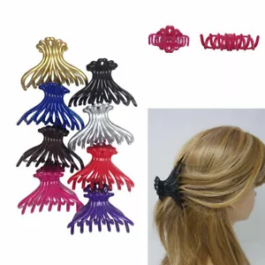 4 pieces Women's Plastic Hair Clips Claw Clamps Ponytail Holder Hairpin Updo 4" - Picture 1 of 5