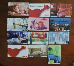12 IKEA GESCHENKKARTEN AUS BELGIEN. (FRANZÖSISCHES) SAMMLERSTÜCK. NO VALUE LOT 2 - Bild 1 von 1