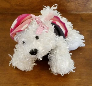Ganz Webkinz White Terrier Puppy Dog 7" Plush w/ Peace Sign Clothes NO CODE - Picture 1 of 7