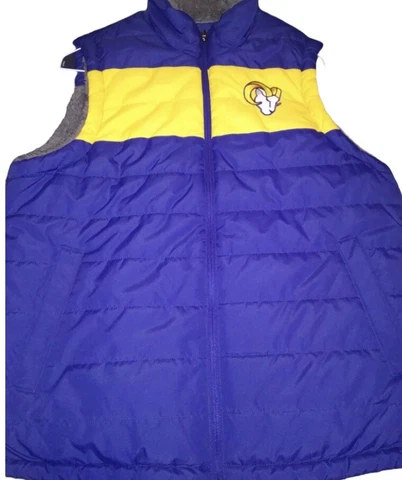 Los Angeles Rams Jacket Vest reversible size 2XL New With Tag Cover