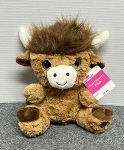 Peluche San Valentino Mucca Marrone con Cuore 10" Peluche Modo per Festeggiare - Foto 1 di 3