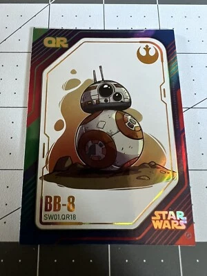 BB-8 Chibi 2023 Star Wars Prerelease SW01 QR18 55pt Holofoil Chase Card - Image 1 of 2