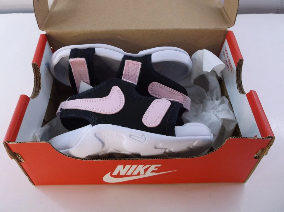 Nike Sunray Adjust 6 (TD) Black/pink Foam-white Size 6c