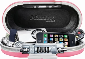 Pink Portable Small Lock Box, Set Your Own Lock Combination Portable Safe, Perso - Picture 1 of 12