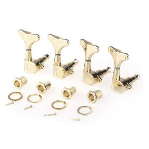 Musiclily Pro Gold 4 Inline Bass Sealed Machine Heads Tuning Pegs Set Right Hand - Picture 1 of 5