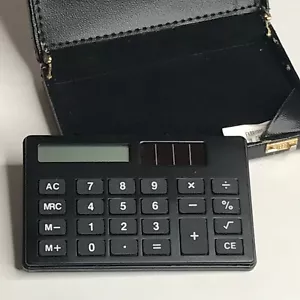 Vintage Small Calculator In Brief Case (Solar Powered) (RARE) - Picture 1 of 13