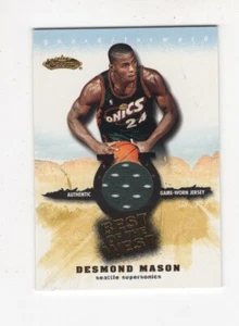 2001-02 FLEER SHOWCASE BEST OF WEST DESMOND MASON SEATTLE SUPER SONICS JERSEY - Picture 1 of 1