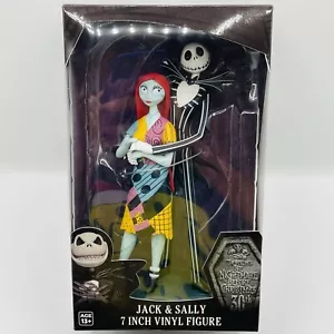 NIGHTMARE BEFORE CHRISTMAS Jack & Sally 7" figurina vinile 30° anniversario 🔥 - Foto 1 di 5