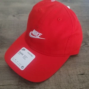 Nike Futura Club Cap Mütze für Jugendliche Kind 4/7 rot Farbe verstellbar neu Swoosh - Bild 1 von 3