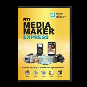 NTI Media Maker Express, CD DVD Burning for Win 11,10,8,7, Vista, XP - Multi-PCs - Picture 1 of 9