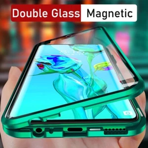 360° Magnetic Tempered Glass Full Cover Case For iPhone 16 15 14 13 12 Pro Max 8 - Picture 1 of 18