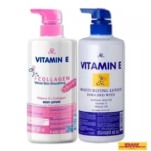 AR VITAMIN E + AR KOLLAGEN KÖRPERLOTION hydratisiert, befeuchtet, strahlend, weich, hüpfend x2 - Bild 1 von 7