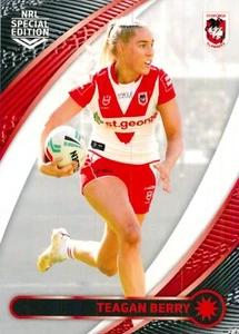 2024 St George Illawarra Dragons NRLW TLA Special Edition Card - Teagan Berry - Picture 1 of 3