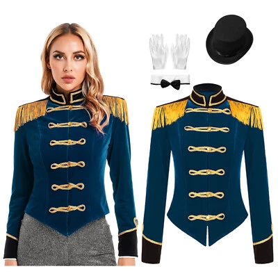 Women's Costume Tassel Jacket Coat Circus Ringmaster Ring Master Tailcoat Jacket - Image 1 of 3