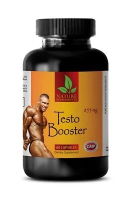TESTO BOOSTER 855 - Ginseng - Zinc - Testosterone Booster - 60 Capsules 1 Bottle - Image 1 of 2