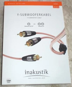 Inakustik Star II Y Subwooferkabel RCA Cinch 5m  Neu in OVP - Picture 1 of 3