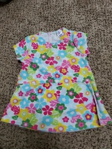 Girls 18 m PLACE Terry cloth dress slit flowers - Picture 1 of 2