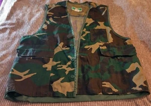 Camouflage vest Game Winner cotton nylon urethane coated Size xl-xxl vintage - Picture 1 of 6