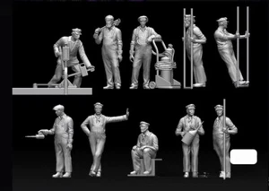 1/35 Scale WwII Railway Engineer 10 Resin Figures Model - Bild 1 von 3