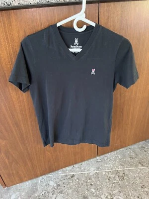Psycho Bunny Black V Neck T Shirt Size:Large 14-16 - Image 1 of 4