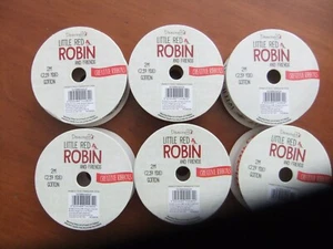 6 Rolls of 2 Metres Dovecraft ''Little Red Robin and Friends'' Creative Ribbons - Picture 1 of 6