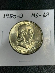 1950-D Franklin Half Dollar - Bild 1 von 2