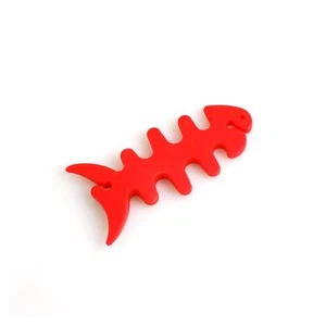 SYSTEM-S Cable Manager Wrap Cable Reel Fish Shape Silicone Rewinder Cable - Picture 1 of 1