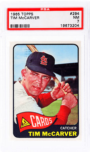1965 Topps #294 Tim Mccarver PSA 7