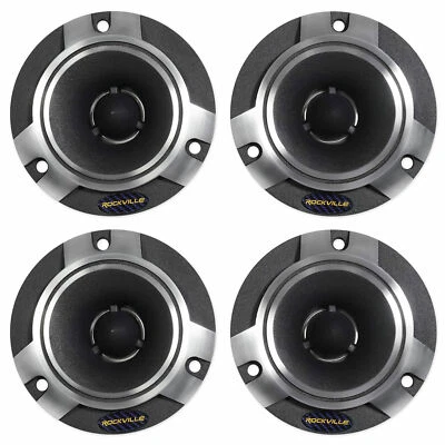 (4) Rockville RT5 2.8" Aluminum Car/Pro Tweeters w Titanium Diaphragm+Kapton VC - Image 1 of 4