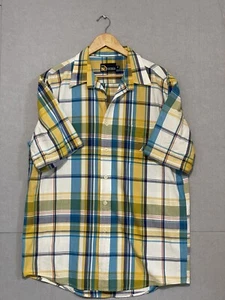 Nautica Mens Button Up Shirt Check Short Sleeve Size XL - Picture 1 of 4