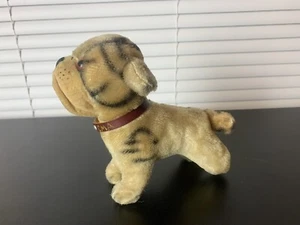 Vintage Mohair Stuffed Animal Dog Bully Bulldog EUC Japan HTF Plush Golden Mini - Picture 1 of 9